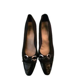 Women’s Pair Of Kelly & Katie Black Pumps Size 8 1.5" Heel Blue, High Heels Shoe